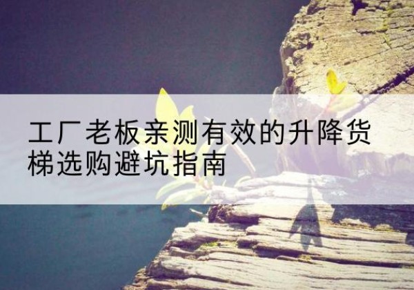 乃东升降货梯怎么选-工厂老板亲测有效的升降货梯选购避坑指南